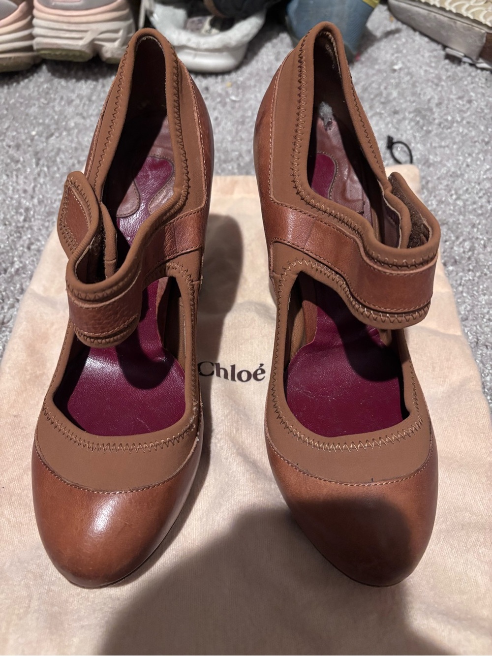 Chloe platform Mary Jane Heels